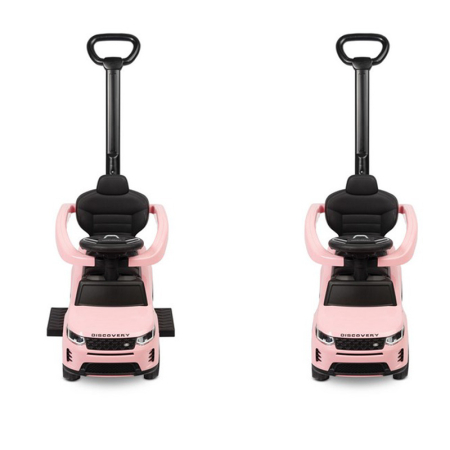 Masinuta copii, 3 in 1, cu maner de impins pentru parinti si bara de protectie, Land Rover Discovery Toyz, 321817, Roz [2]