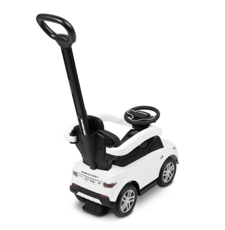 Masinuta copii, 3 in 1, cu maner de impins pentru parinti si bara de protectie, Land Rover Discovery Toyz, 321824, Alb [3]