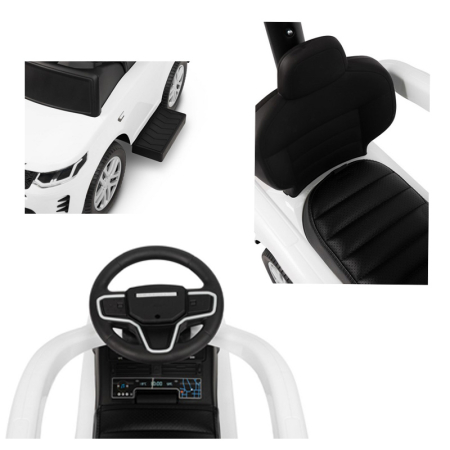 Masinuta copii, 3 in 1, cu maner de impins pentru parinti si bara de protectie, Land Rover Discovery Toyz, 321824, Alb [1]