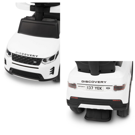 Masinuta copii, 3 in 1, cu maner de impins pentru parinti si bara de protectie, Land Rover Discovery Toyz, 321824, Alb [6]