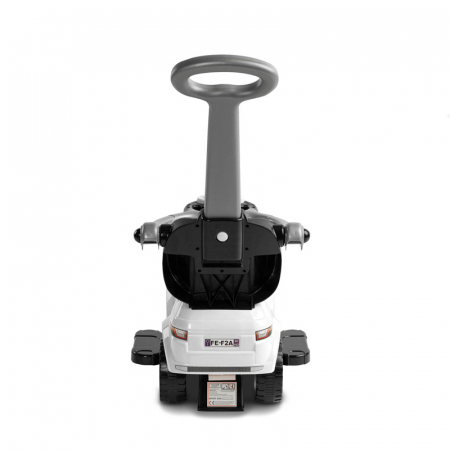 Masinuta copii 3 in 1, cu melodii, maner de impins pentru parinti si bara de protectie Toyz Sport Car 390031, Alb [3]