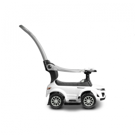 Masinuta copii 3 in 1, cu melodii, maner de impins pentru parinti si bara de protectie Toyz Sport Car 390031, Alb [2]