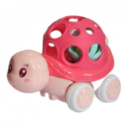 Joaca, activitati si ambalaje - Masinuta tip broasca testoasa pentru copii Edu & Fun 156809, Roz