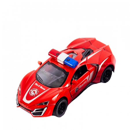 Joaca, activitati si ambalaje - Masinuta de politie pentru baieti Midex 610710-RO, Rosu