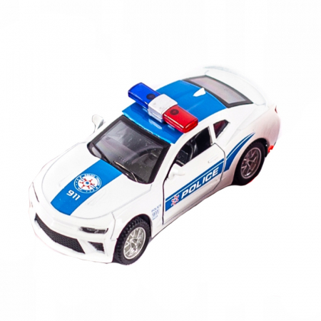 Joaca, activitati si ambalaje - Masinuta de politie pentru baieti Midex 610710-A, Alb