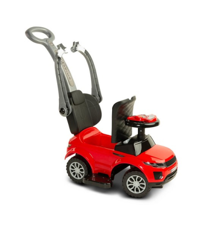 Masinuta copii, 3 in 1, cu maner de impins pentru parinti si bara de protectie, Sport Car Toyz, 390024, Rosu [5]