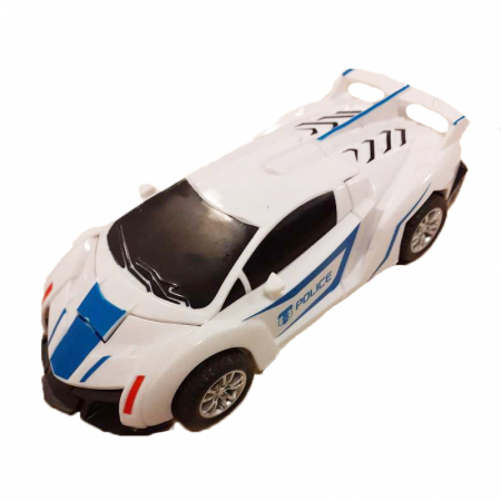 Joaca, activitati si ambalaje - Masinuta politie tip robot Midex D33423-1, Alb