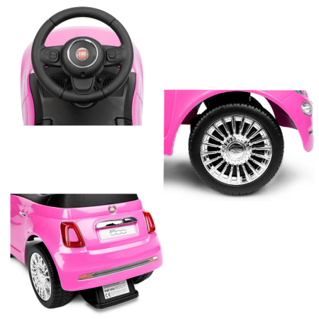 Masinuta Ride-on pentru copii, Fiat 500 Pink Toyz, 392431, Roz [1]