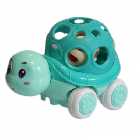 Joaca, activitati si ambalaje - Masinuta tip broasca testoasa pentru copii Edu & Fun 156809-1, Turcoaz