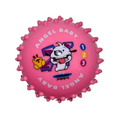 Jucarii antistres - Jucarie antistres minge, din cauciuc moale, diametru 11,5 cm, pentru copii, Mini Junior M2011R, Roz