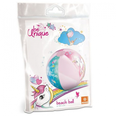 Minge de plaja 50 cm pentru fete unicorn Mondo 16779, Roz [1]