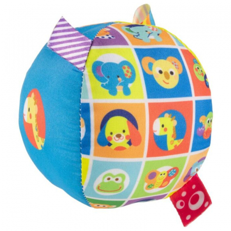 Joaca, activitati si ambalaje - Minge din plus pentru copii Chicco Soft Ball 119349, Multicolor