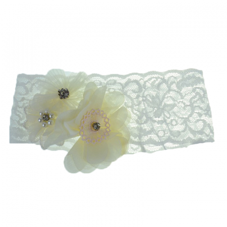 Accesorii par fetite - Bentita pentru fete Mini Bimbi MNB-5-5, Alb