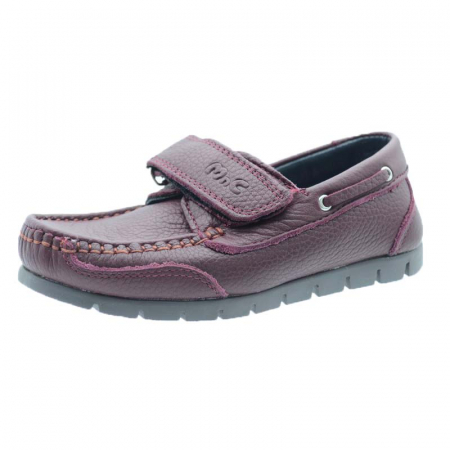 Pantofi cu siret si scai baieti - Mocasini din piele pentru baieti Mini Junior SO-04-30