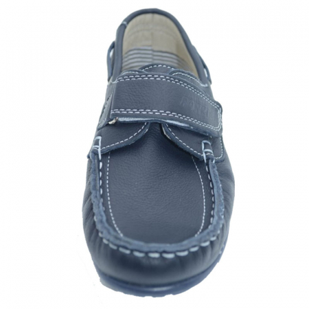 Mocasini din piele pentru baieti Ponki PKI2-B-36, Bleumarin [2]