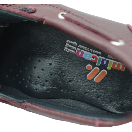 Mocasini ortopedici din piele pentru baieti Mini Junior INC-4-30, Visiniu [3]