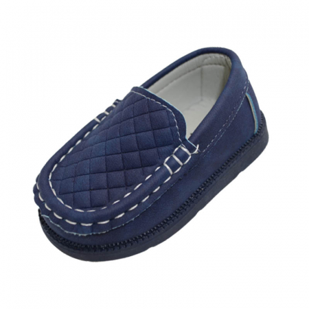 Pantofi cu siret si scai baieti - Mocasini pentru baieti MRS 88-2-B, Bleumarin