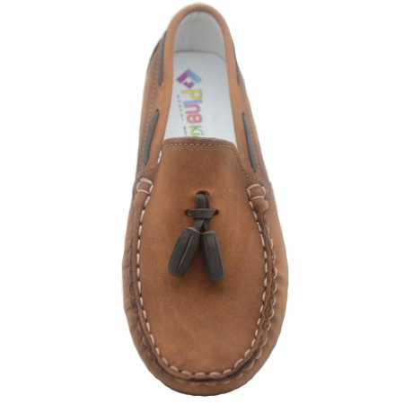 Mocasini ortopedici din piele pentru baieti Pine Kids PNK4-31, Maro [2]