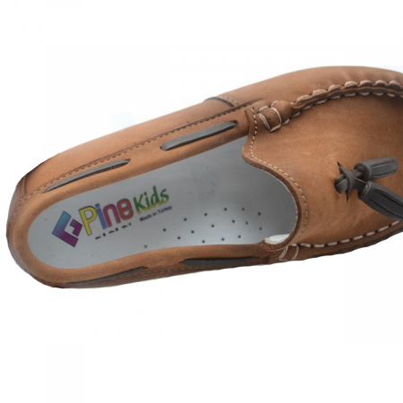Mocasini ortopedici din piele pentru baieti Pine Kids PNK4-31, Maro [3]