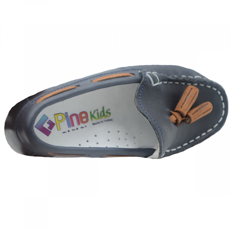 Mocasini ortopedici din piele pentru baieti Pine Kids PNK1-31, Bleumarin [4]