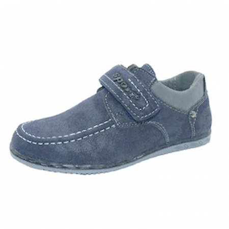 Pantofi cu siret si scai baieti - Mocasini pentru baieti Haver BS08-5B, Bleumarin