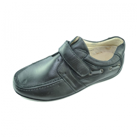 Pantofi cu siret si scai baieti - Mocasini pentru baieti KELLAIFENG FS FS 793-35, Negru