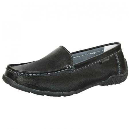 Pantofi cu siret si scai baieti - Mocasini pentru copii American Club 2014/A1-37, Negru