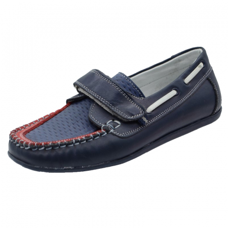 Pantofi cu siret si scai baieti - Mocasini piele baieti Black Tavern BLKT2-B-31, Bleumarin
