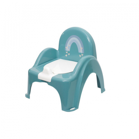 Igiena copiilor - Olita muzicala tip scaunel cu capac Tega Baby OMTB-2901T, Turcoaz