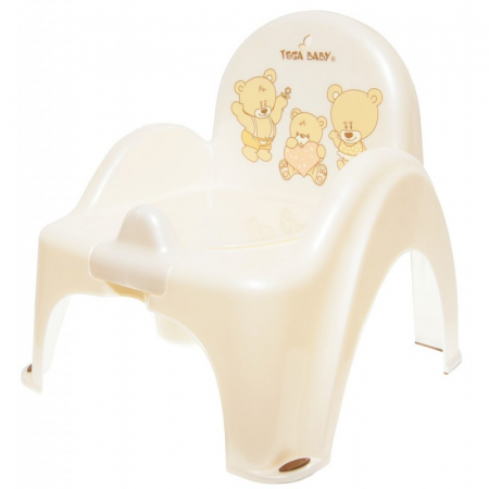Olite si reductoare - Olita tip scaunel cu capac pentru copii Tega Baby Bear MS-012-118, Alb