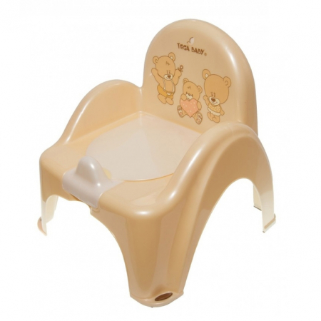 Olite si reductoare - Olita tip scaunel cu capac pentru copii Tega Baby Teddy Bear 440504, Bej