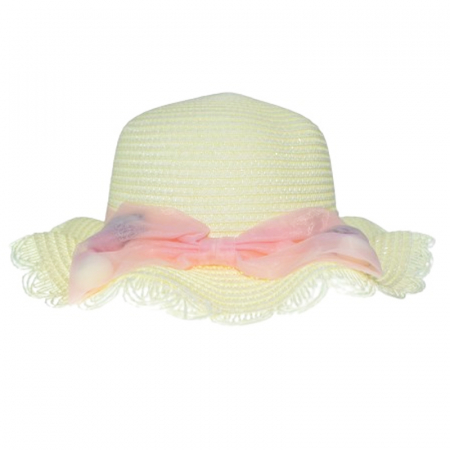 Caciuli si palarii de vara fete - Palarie pentru fete Mini Junior MJ0105-1, Crem