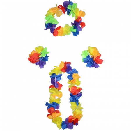 Set 4 piese ghirlande Hawaii pentru petrecere Midex 09012024, Multicolor [0]