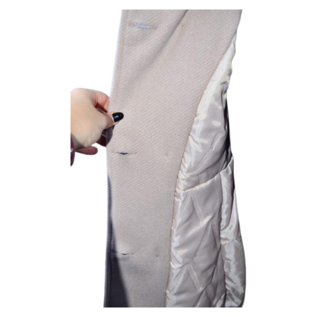 Palton elegant cu gentuta, pentru fete, Mini Junior PLT2810C-134, Crem [6]