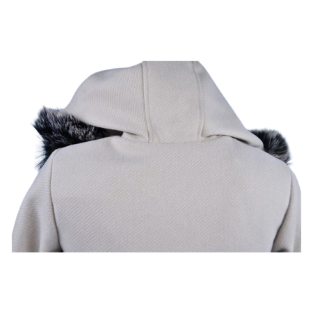 Palton elegant cu gentuta, pentru fete, Mini Junior PLT2810C2-92, Crem [5]