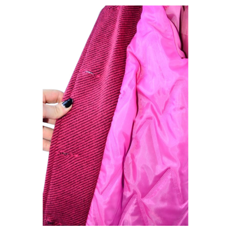 Palton elegant cu gentuta, pentru fete, Mini Junior PLT2810F-92, Fucsia [6]