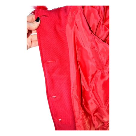 Palton elegant cu gentuta, pentru fete, Mini Junior PLT2810R2-92, Rosu [6]