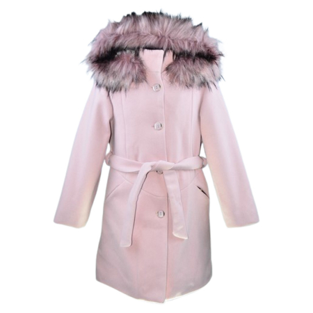 Îmbrăcăminte fete - Palton elegant pentru fete, Mini Junior PLT2410R-140, Roz