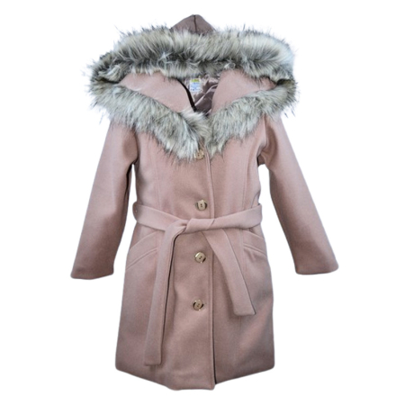 Îmbrăcăminte fete - Palton elegant, pentru fete, Mini Junior PLT2810R-128, Roz