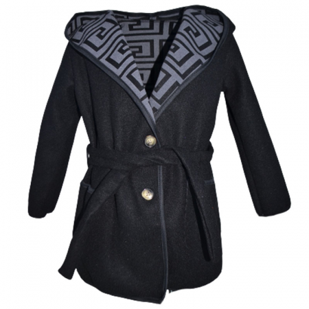 Paltoane - Palton pentru fete DHenim ART6010L, Negru