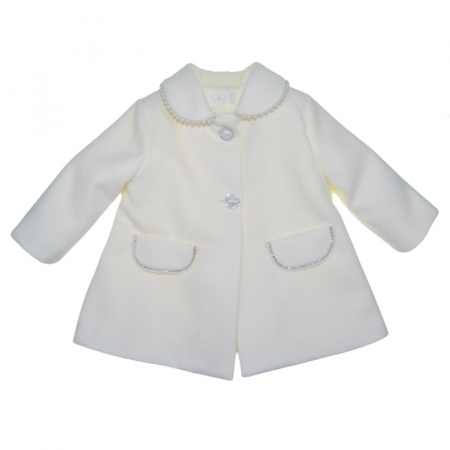 Paltoane - Palton pentru fete Mini Junior PLT-MJ2, Crem