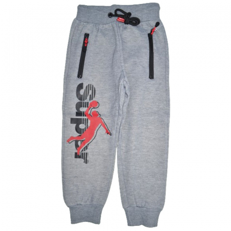 Pantaloni sport baieti - Pantaloni captusiti pentru baieti Urchin HS-1217G, Gri