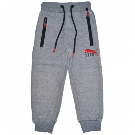 Pantaloni sport baieti - Pantaloni captusiti pentru baieti Urchin HS-1226G, Gri