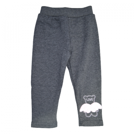 Pantaloni sport - Pantaloni captusiti pentru fete Happy House FOFO-183G, Gri