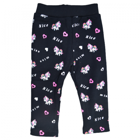 Pantaloni sport - Pantaloni captusiti pentru fete Happy House WB-2998, Negru