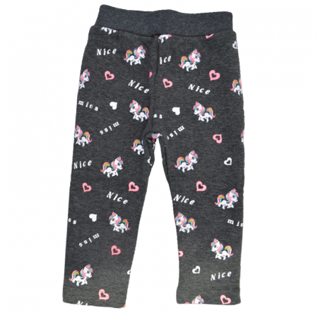 Pantaloni sport - Pantaloni captusiti pentru fete Happy House WB-2998G, Gri