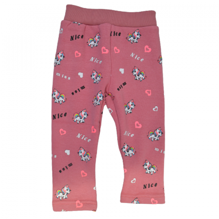 Pantaloni sport - Pantaloni captusiti pentru fete Happy House WB-2998R, Roz