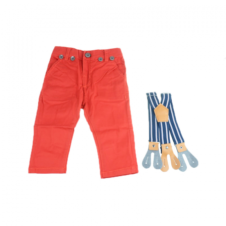 Pantaloni - Pantaloni pentru baieti Vitamins PTL-02RO-80-cm, Rosu