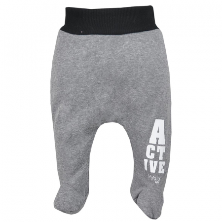 Pantaloni cu botosei - Pantaloni cu botosei pentru baieti Koala Active 07-842G-62-cm, Gri