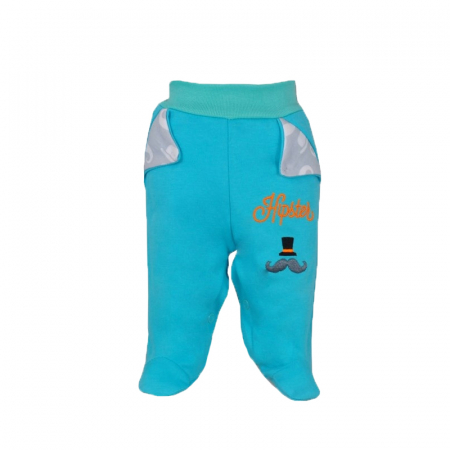Îmbrăcăminte băieți - Pantaloni cu botosei pentru baieti Koala Hipster 04-944T-74-cm, Turcoaz